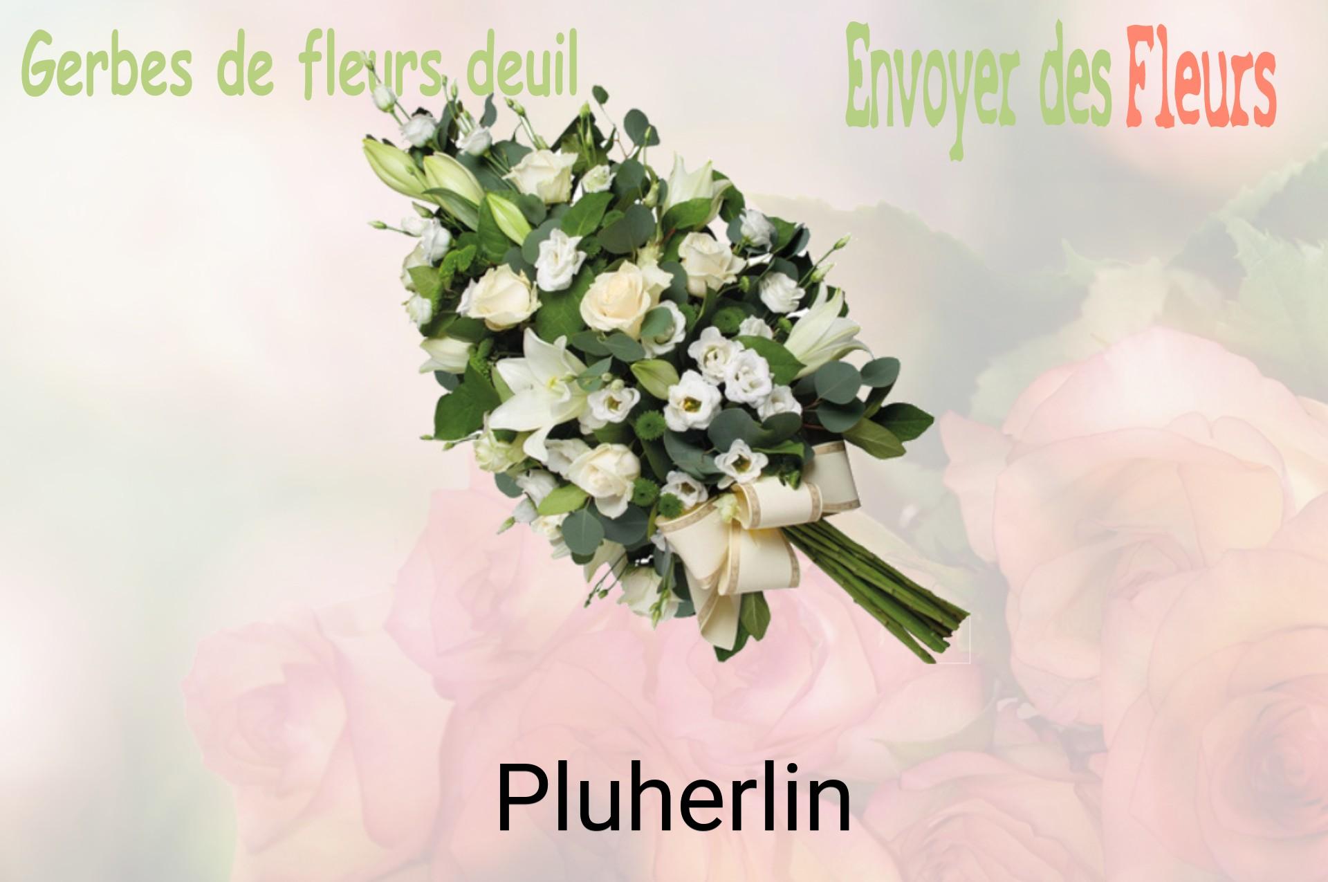 Gerbe de fleurs de deuil livrée à Pluherlin